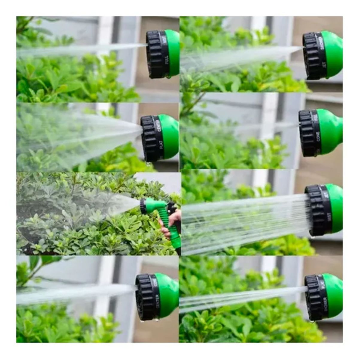 MOVI - Manguera de Riego Extensible  22.5 m con Pistola Multichorro - Material Expandible