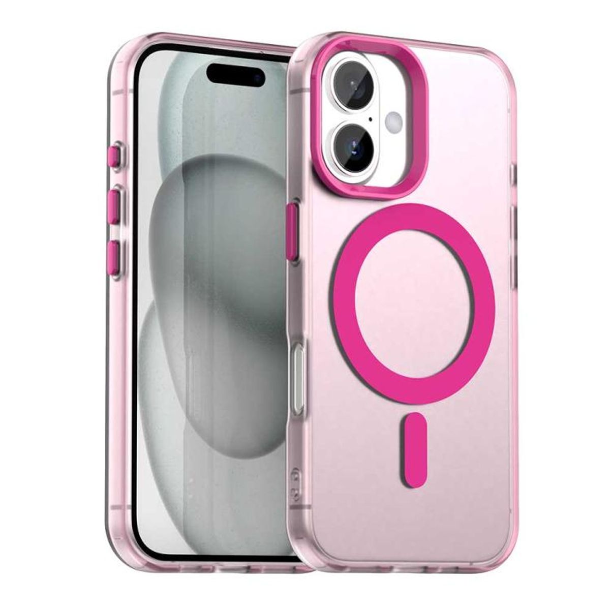 GENERICO - Carcasa para iPhone 17 Compatible Carga Magnética - Rosa