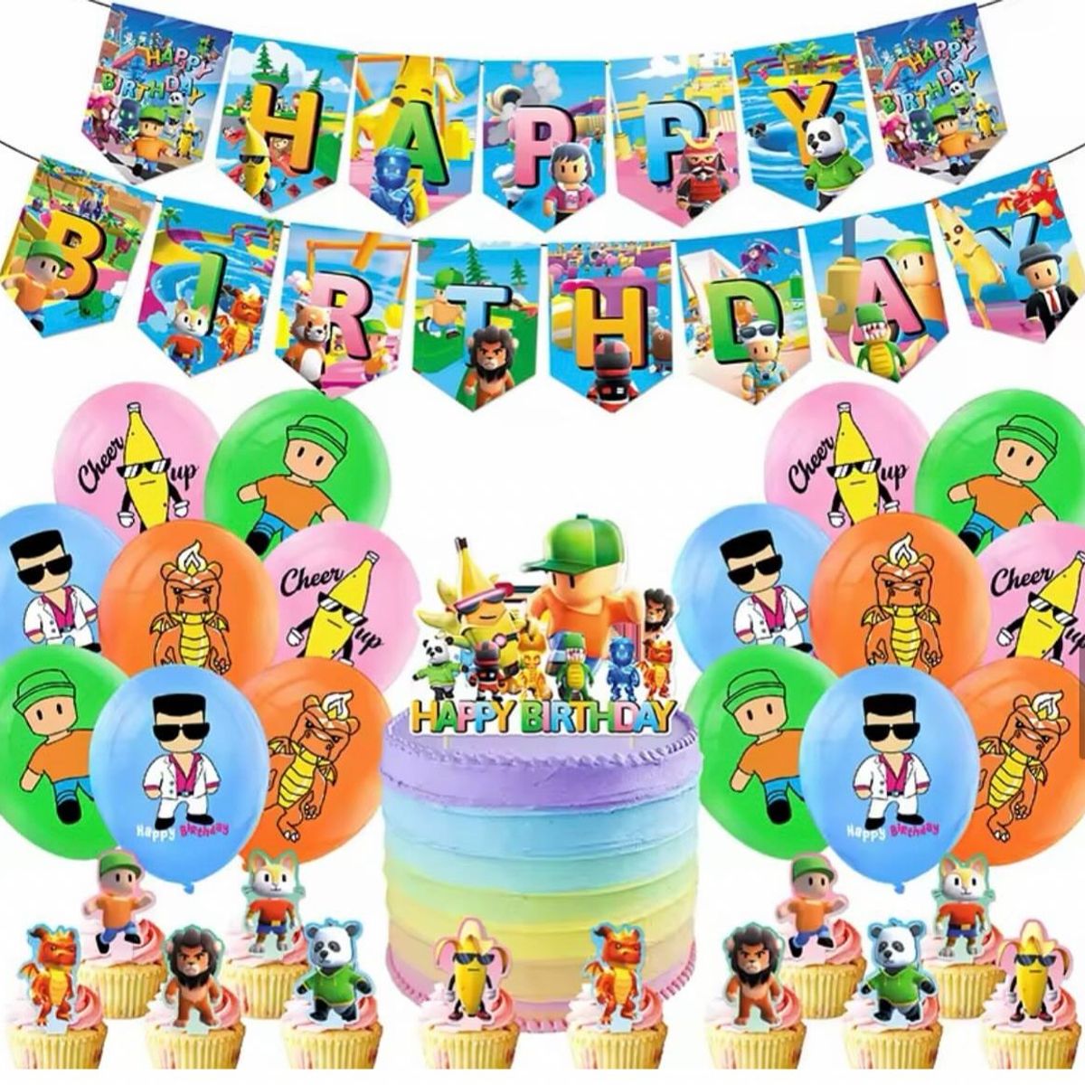 GENERICO - Pack Decoración Stumble Guys