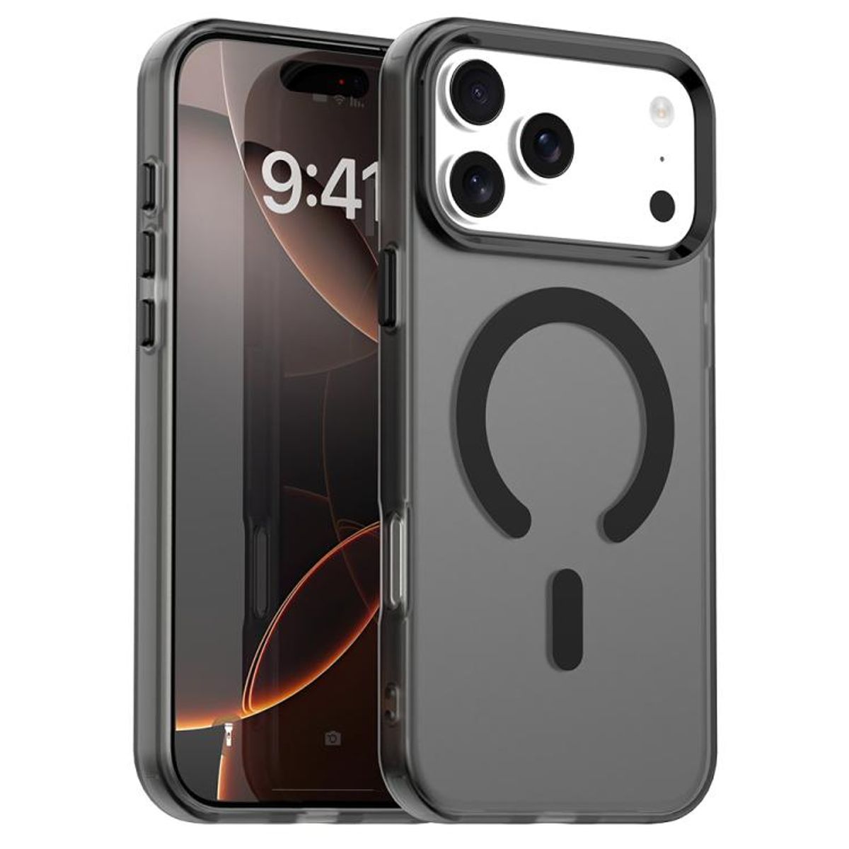 GENERICO - Carcasa para iPhone 17 Pro Max Compatible Carga Magnética - Negro