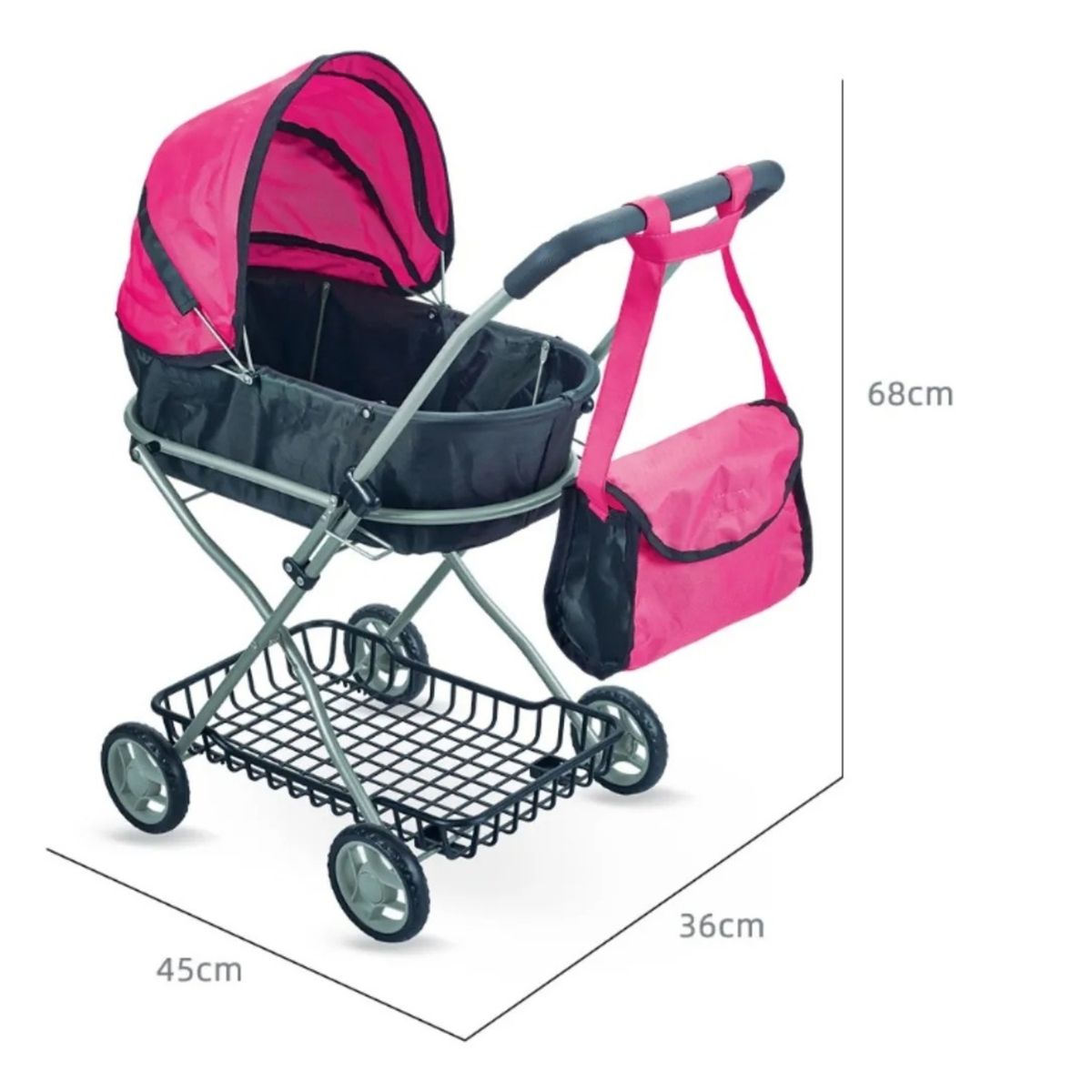 GENERICO - PACK X 3 JUGUETE COCHE CARRIOLA PREMIUM BOLSA