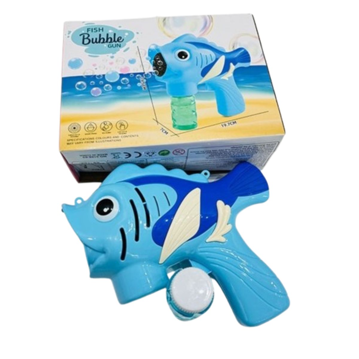 GENERICO - PACK X 3 JUGUETE LANZA BURBUJA DELFIN 2 TONOS 10 TIROS NEW2024
