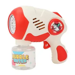 GENERICO - PACK X 3 JUGUETE LANZA BURBUJA UNICORNIO ROJO