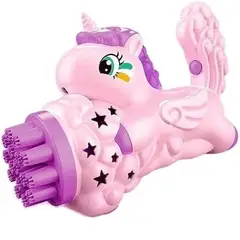 GENERICO - PACK X 3 JUGUETE UNICORNIO LANZA BURBUJAS 16 TIROS 2024