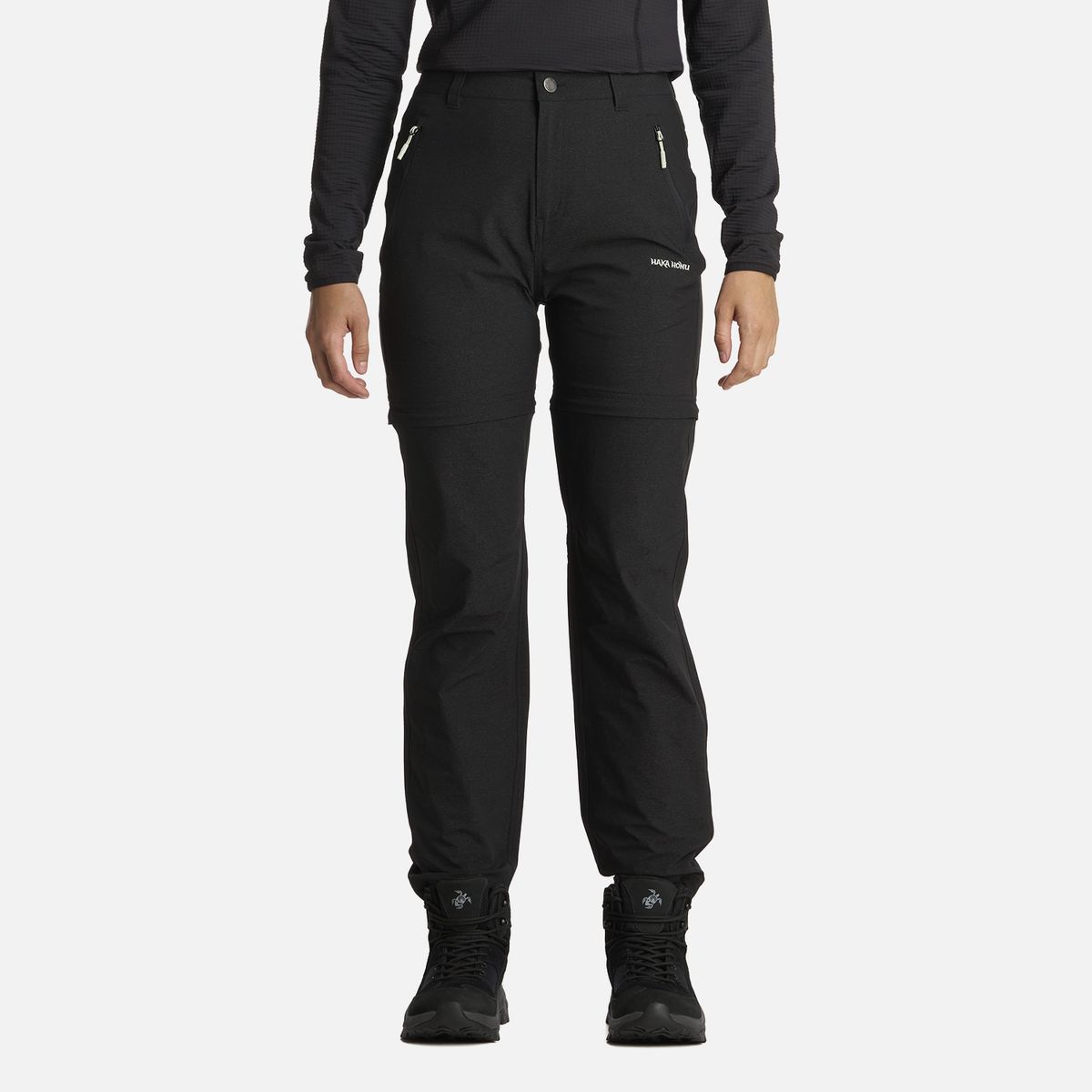 HAKA HONU - Pantalón Mujer Desmontalo Negro Haka Honu