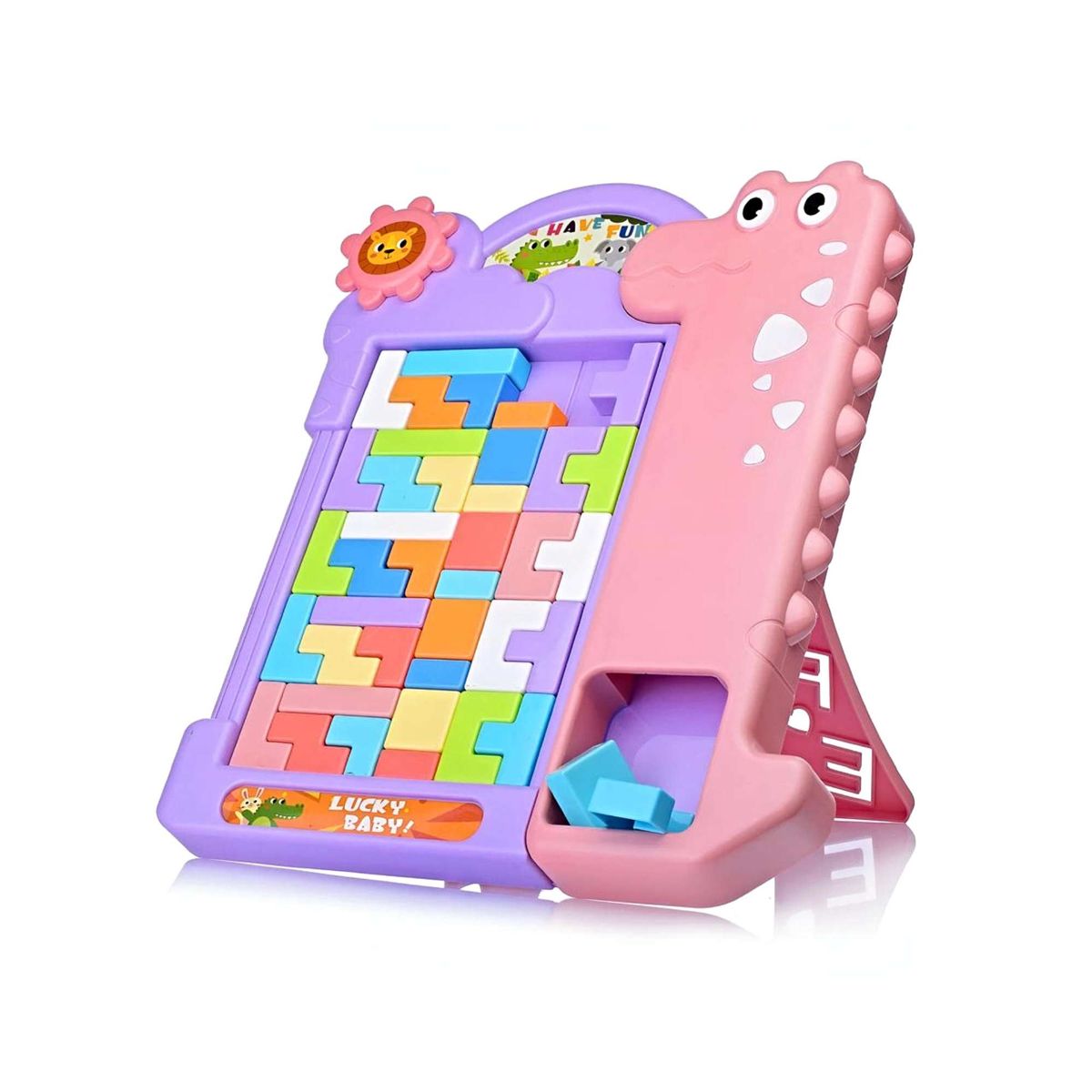 GENERICO - Juego de lógica educativa Tetris Montessori para niños con bloques 3D