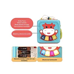 GENERICO - Cubo didáctico de estimulación infantil con luz y sonido