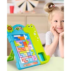 GENERICO - Juego de lógica educativa Tetris Montessori para niños con bloques 3D