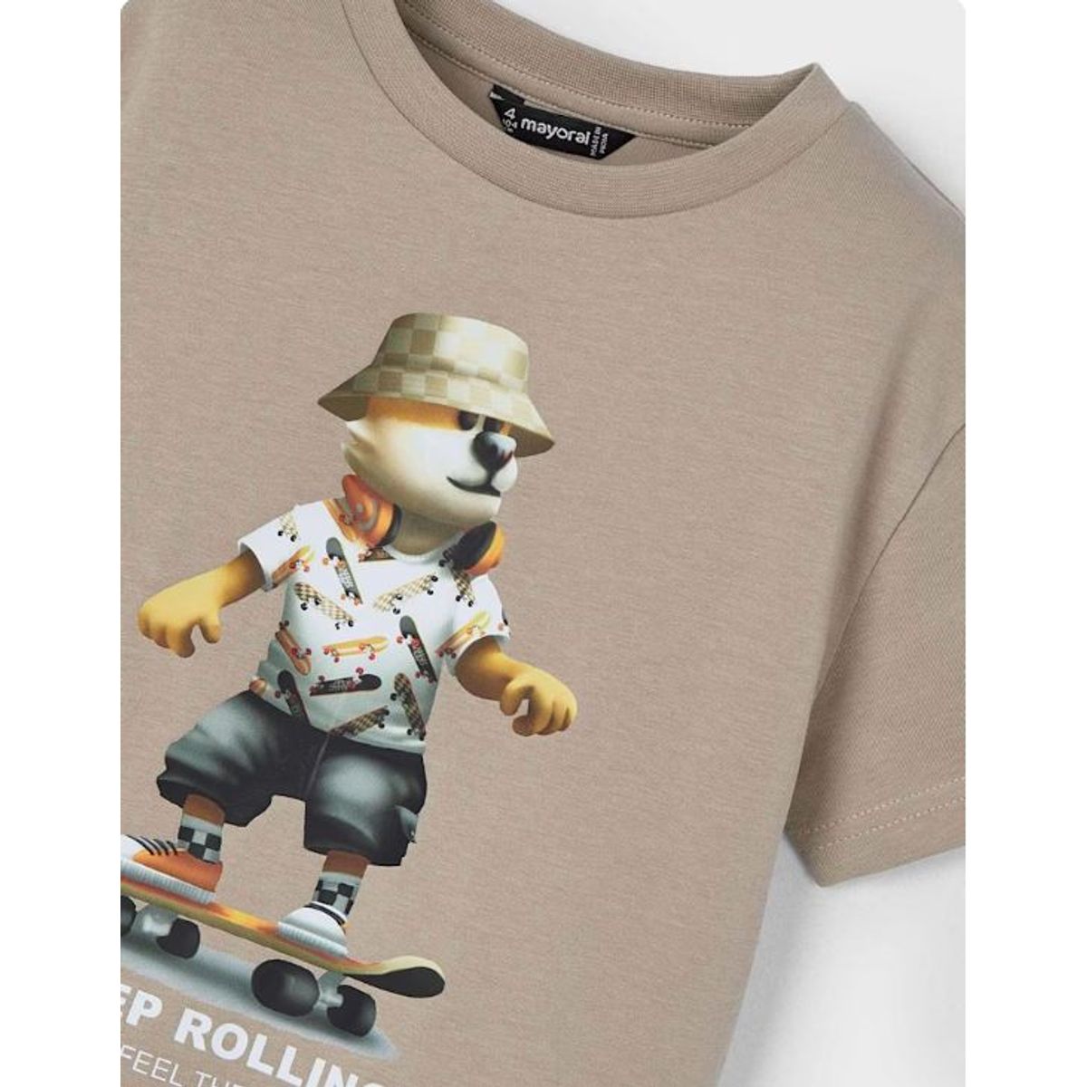 MAYORAL - Polera manga corta animal patineta niño