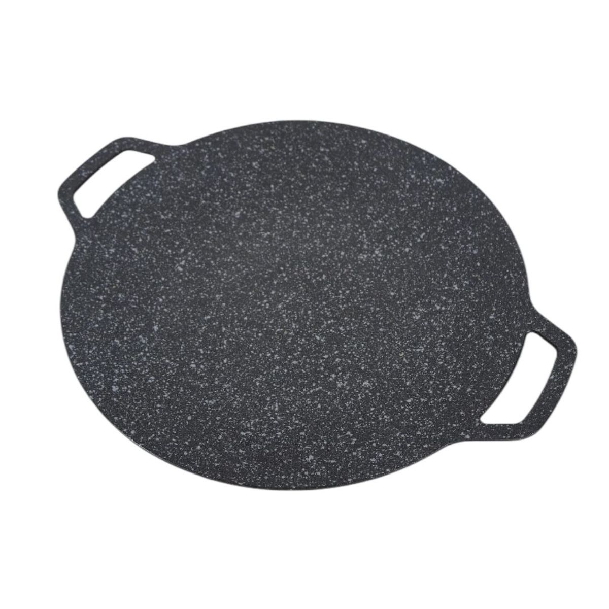 GENERICO - Plancha Antiadherente Redonda 33 cm con Asas Budare Ideal para Pizza Pan Tortillas y Parrilla