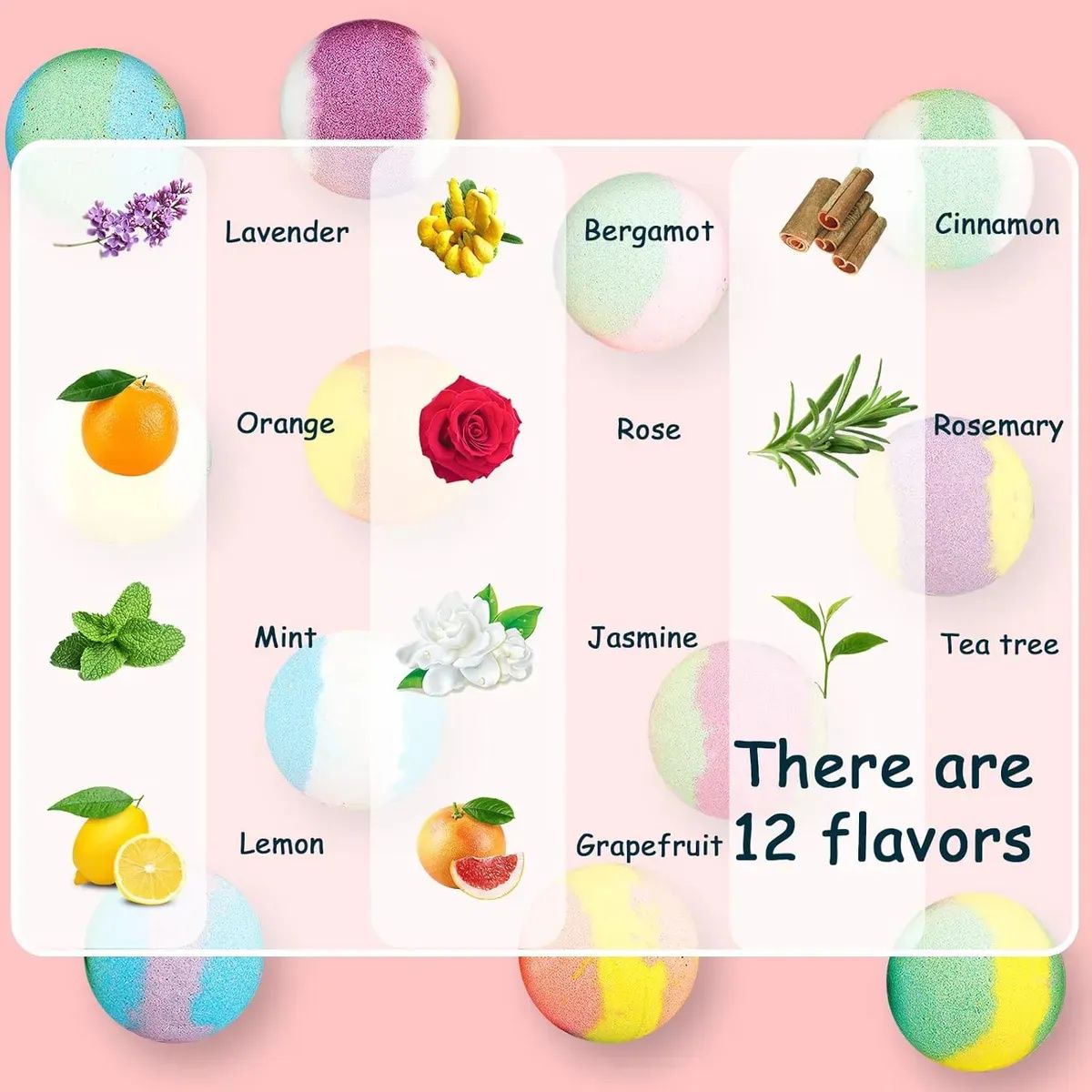 KUANGYE - Set de Regalo Bombas de Baño para Mujer Bola Efervescente Aromática Para Baño De Tina Relajante X9