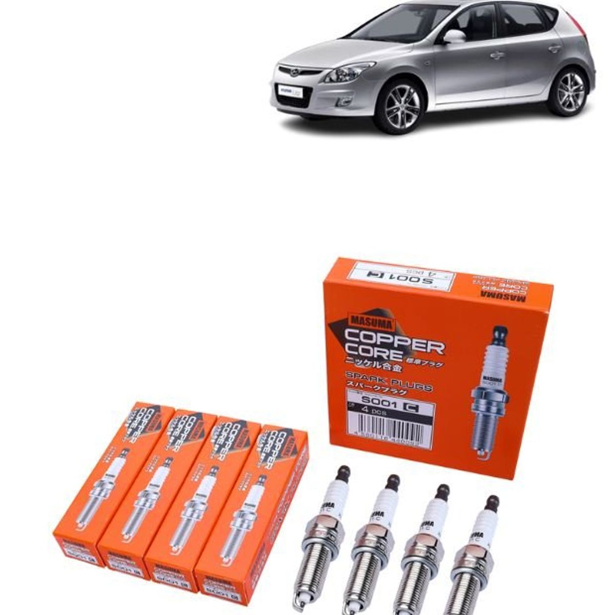 GENERICO - Bujías Iridio Masuma Pack 4 Para Hyundai I30 I II S001C
