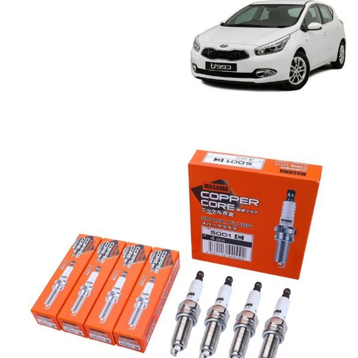 GENERICO - Bujías Iridio Masuma Pack 4 Para Kia Ceed 14L 16L S001C