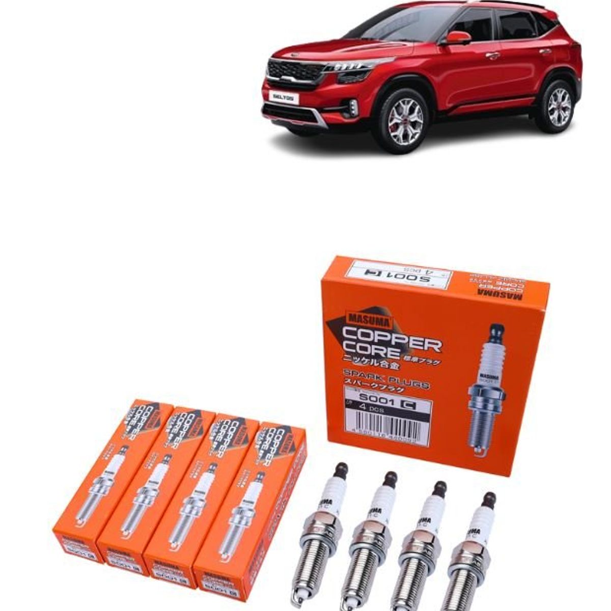 GENERICO - Bujías Iridio Masuma Pack 4 Para Kia Seltos S001C