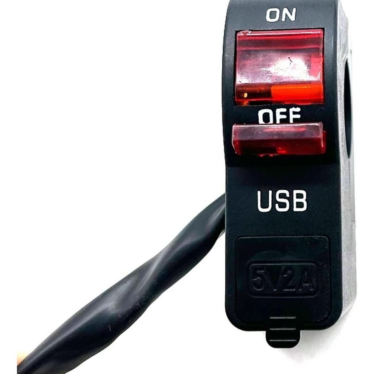 GENERICO - Botón Swicht On-off C/ Usb Incluido Para Manubrio Moto 22mm