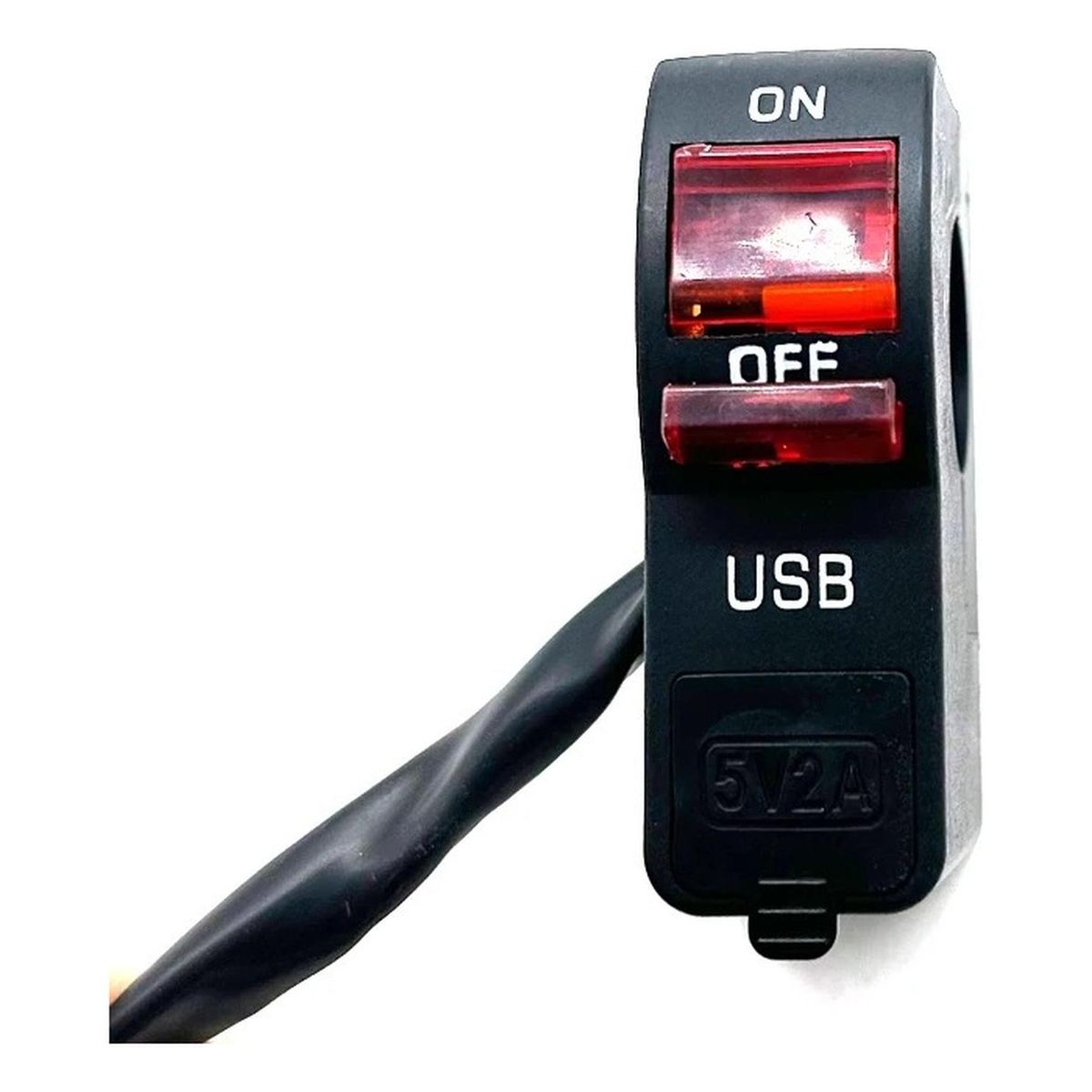 GENERICO - Botón Swicht On-off C/ Usb Incluido Para Manubrio Moto 22mm