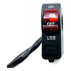 GENERICO - Botón Swicht On-off C/ Usb Incluido Para Manubrio Moto 22mm