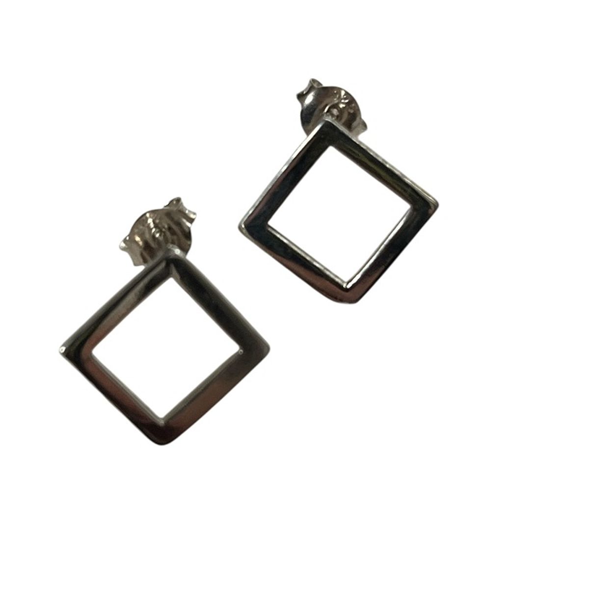 TAETHAI - Aros plata 925 al lóbulo, sin piedras, cuadrados