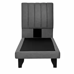 GENERICO - CAMA EUROPEA 1 PLAZA MODULAR GRIS