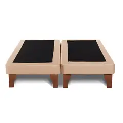 GENERICO - Bases De Camas 2 Plazas beige 150x200 cm