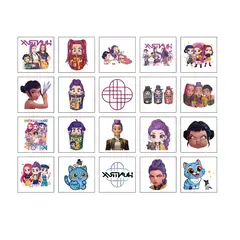 GENERICO - Pack 20 Tatuajes Temporales Guerreras Kpop 5cm Fans Kids