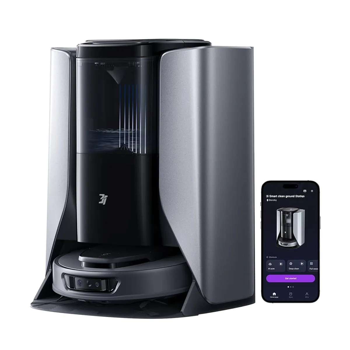 ACKMAN - 3i S10 Ultra Robot Aspirador y trapeador con sistema WaterRecycl, succión de 13000 Pa