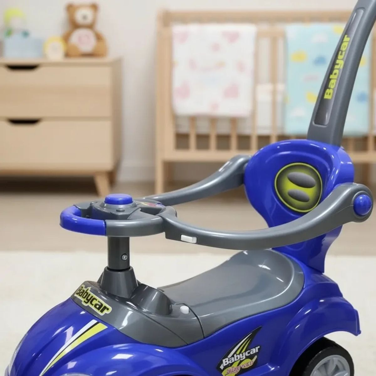 GENERICO - corre pasillo 3 en 1 con guiador y musical color azul