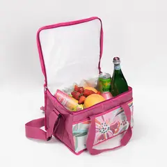 MASHINI - Bolsa Térmica Cooler Picnic Portátil 34x22x25 Flores