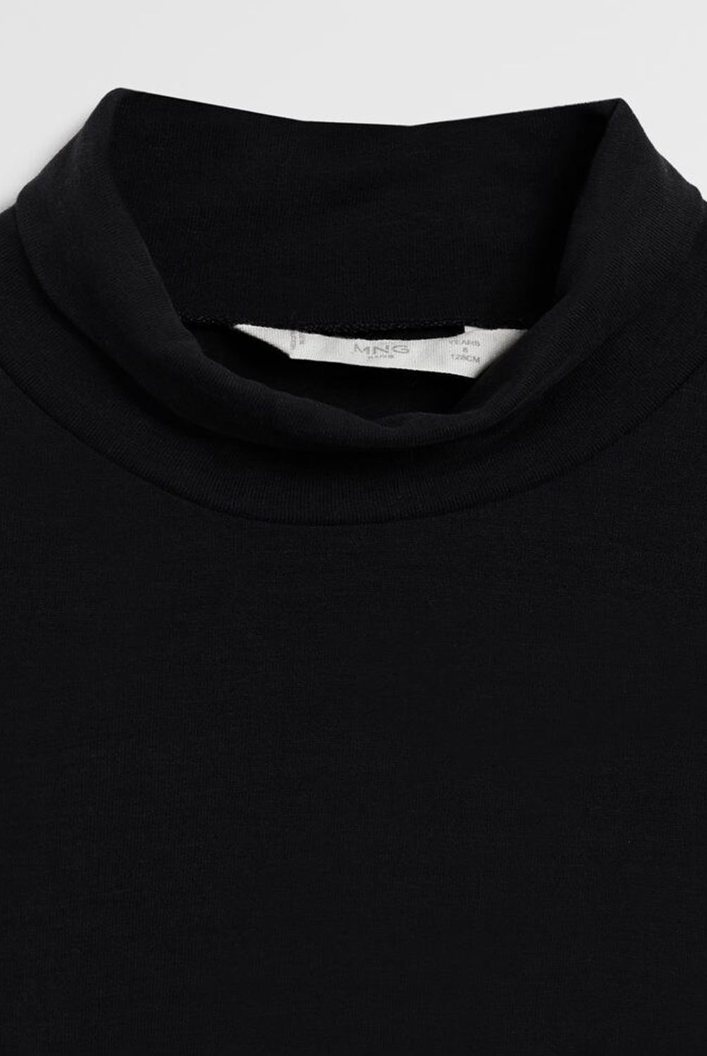 MANGO KIDS - Polera Algodón Organico Cuello Alto Turbo Niña