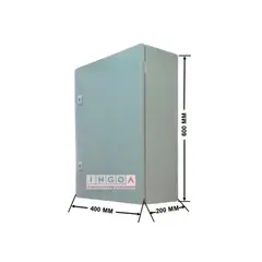 LEXO - Gabinete Tablero Metalico 600x400x200mm C/Chasis 43Mod IP65 Ral 7032