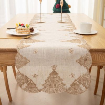 Imagen 2 del producto Camino de Mesa Navideño 36x180 cm Diseño en Arpillera Ideal para Decoración md01