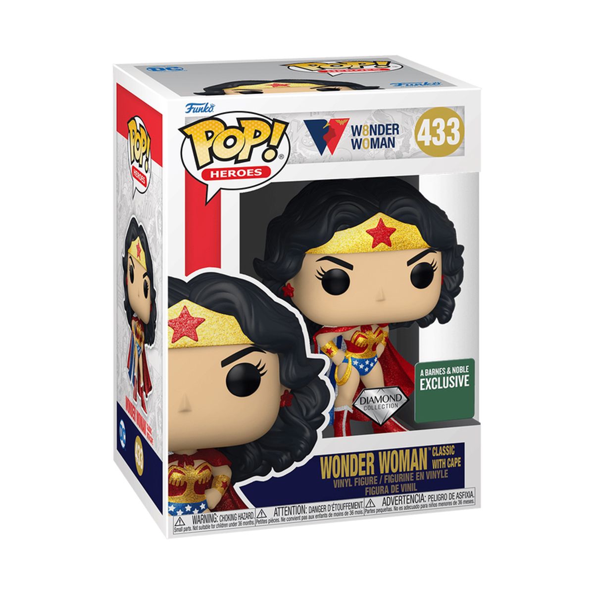 FUNKO - Funko Pop DC – Mujer Maravilla Diamond 433 + Protector