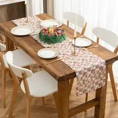 GENERICO - Camino de Mesa Navideño de Lino 35x180 cm md01