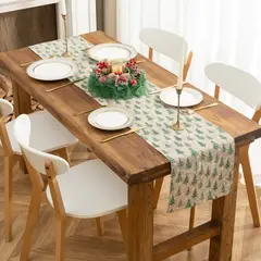 GENERICO - Camino de Mesa Navideño de Lino 35x180 cm md04