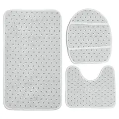 GENERICO - Juego De Baño Navidad Diseño Viejito Rosado 4 Piezas