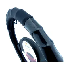 GENERICO - Cubre Volante Carbon-Cuero Marca AUTOGP De 38 Centimetros