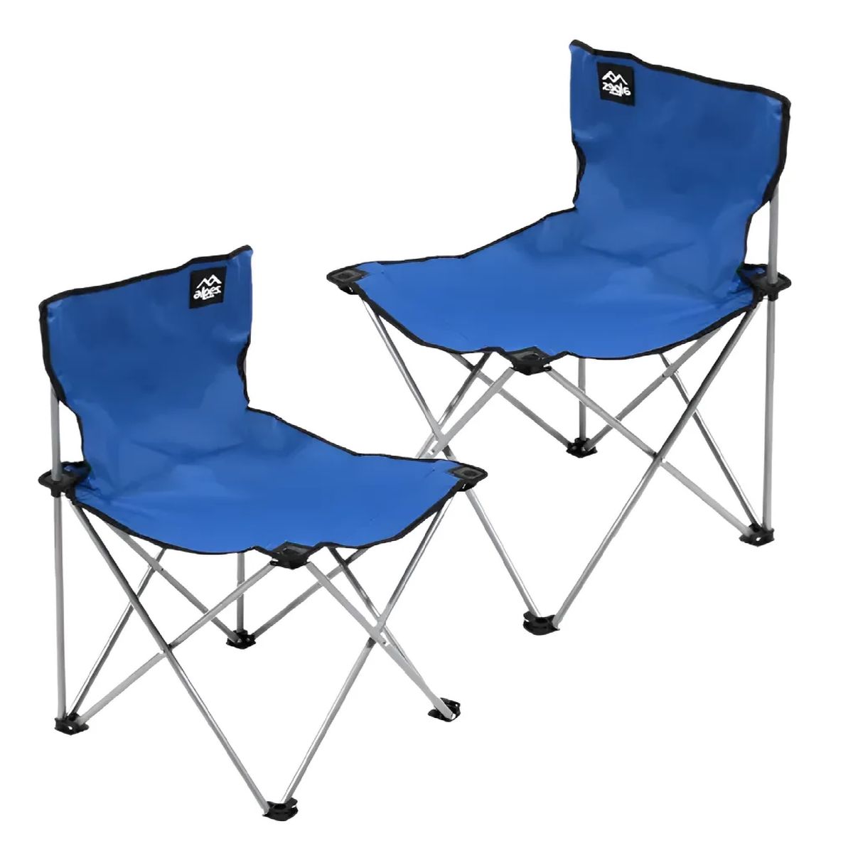 ALPES - Silla De Camping Basica Alpes 45x45x70cm X2 Maxima Comodidad
