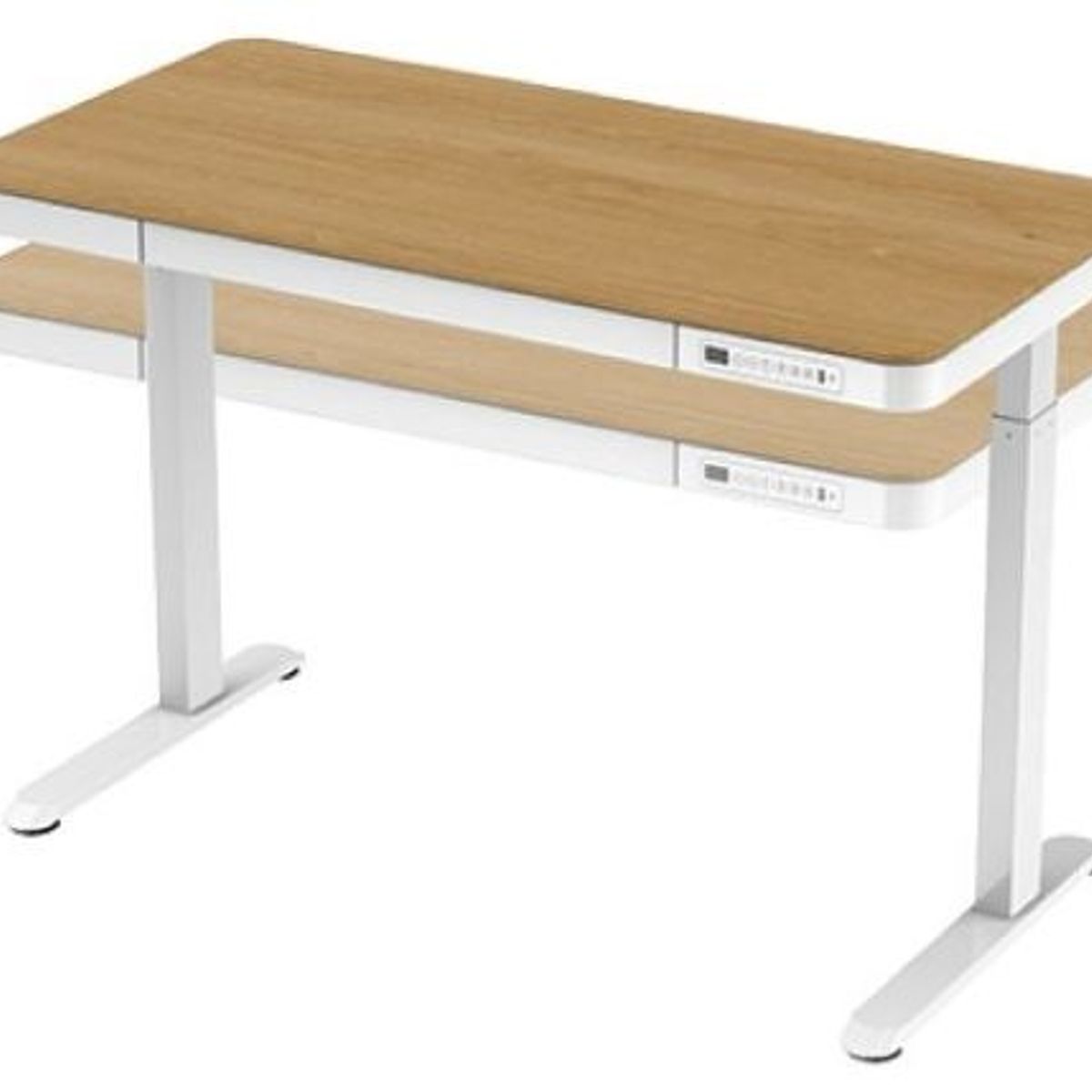 GENERICO - Escritorio de altura ajustable LoctekMotion ET119W-C con puerto USB y cajón de almacenamiento