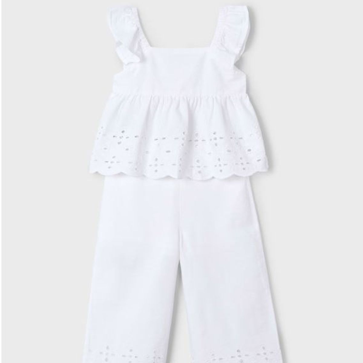 MAYORAL - Conjunto camiseta + pantalón tela perforada niña