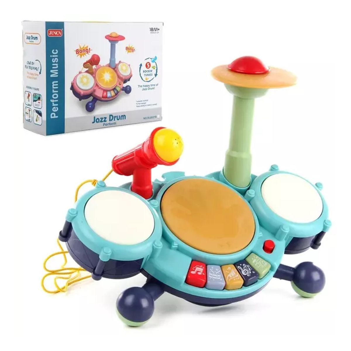 GENERICO - Batería Infantil Musical Interactiva Jazz Drum Para Bebes