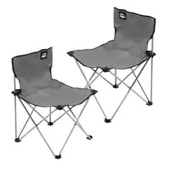 ALPES - Silla De Camping 45x45x70cm X2 Maxima Comodidad Gris