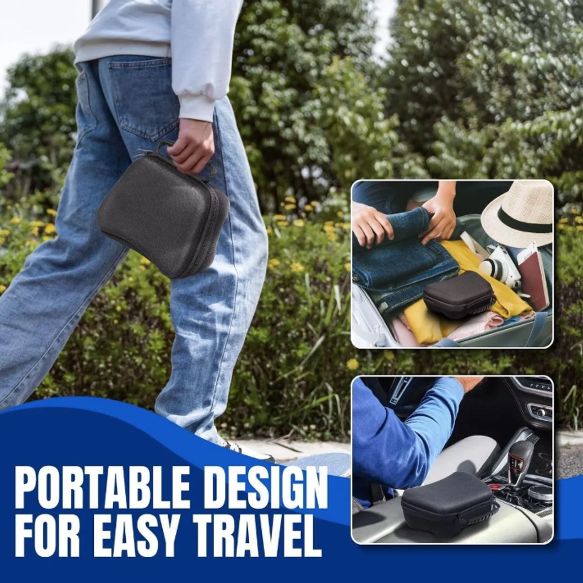 GENERICO - Estuche Reforzado Protector Joystick Para Ps5 Ps4 Xbox One Negro Antigolpes