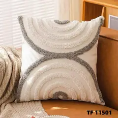 ANGELES DEL HOGAR - FUNDA DE COJIN BOHO TEJIDA DECORATIVA 45X45CM