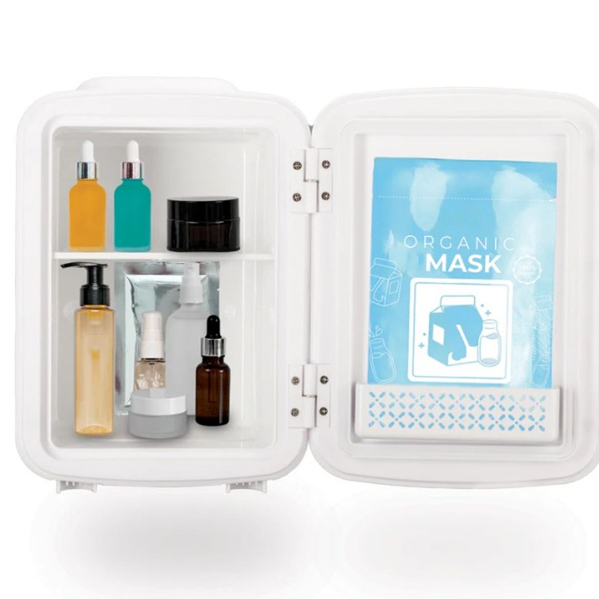 GENERICO - Mini Refrigerador Skincare maquillaje  FríoCalor Espejo y Luz