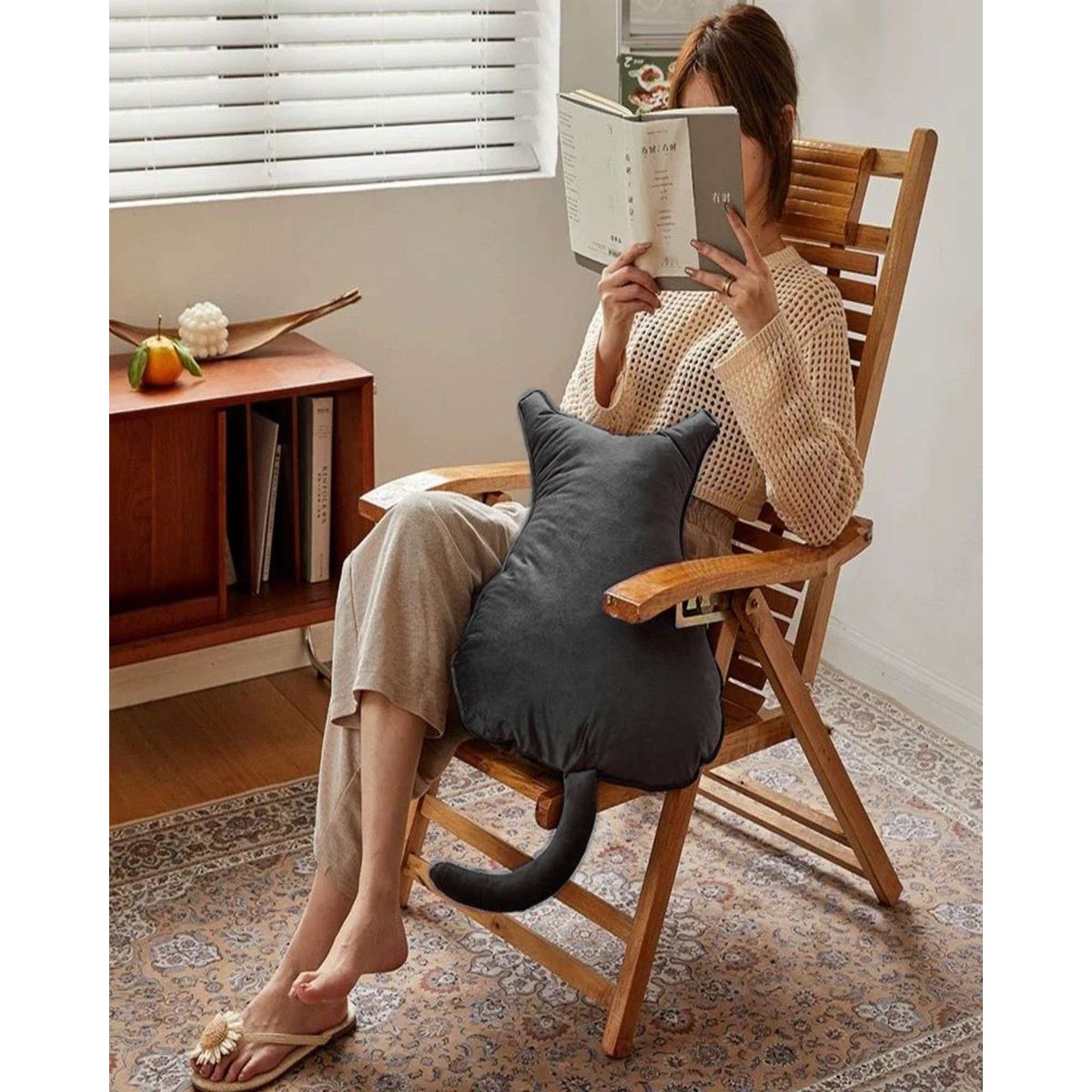 GENERICO - Cojin de Gato para decorar o apego para niños Extra Suave