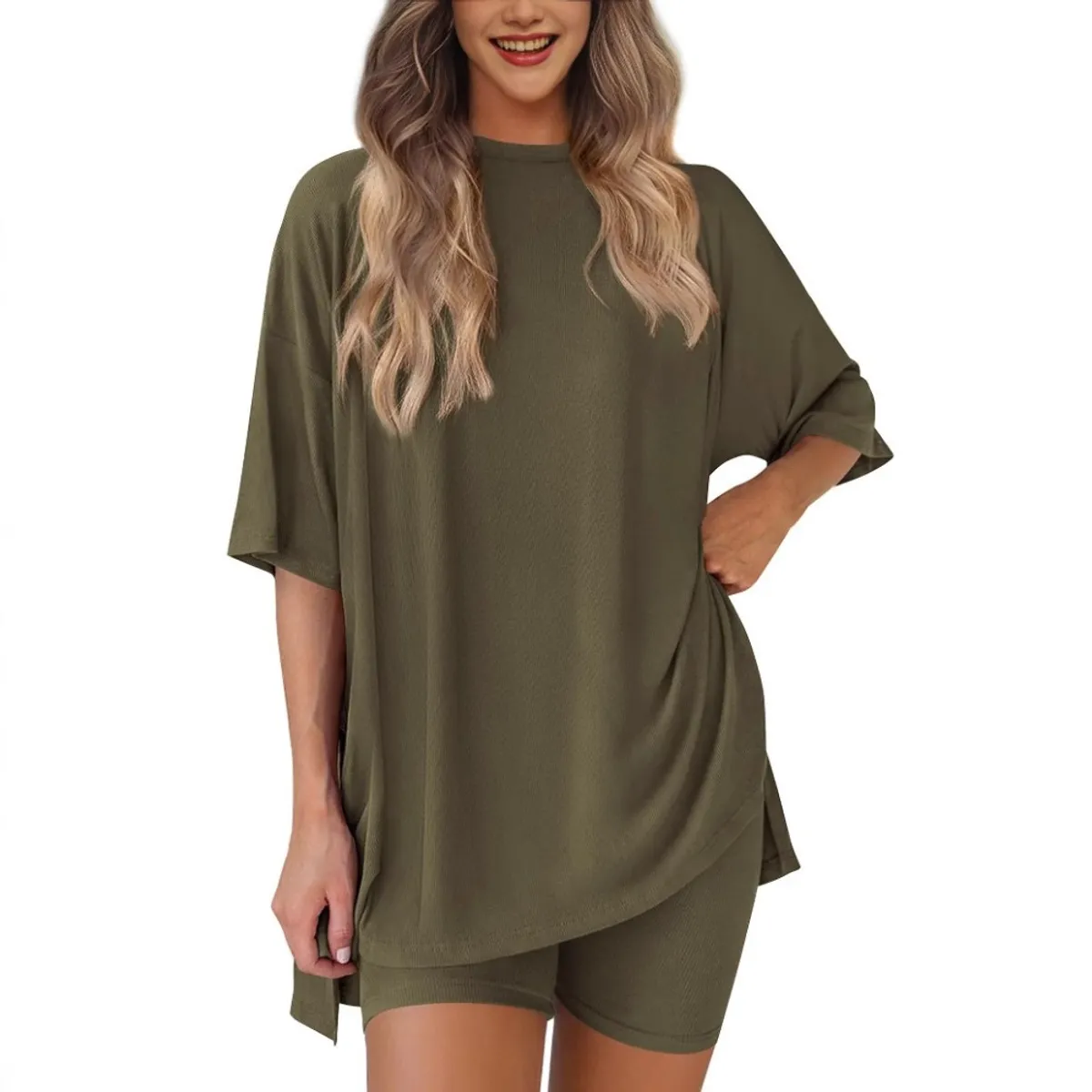 GIOIO - Conjunto Short y Top Mujer Estilo Casual Verano