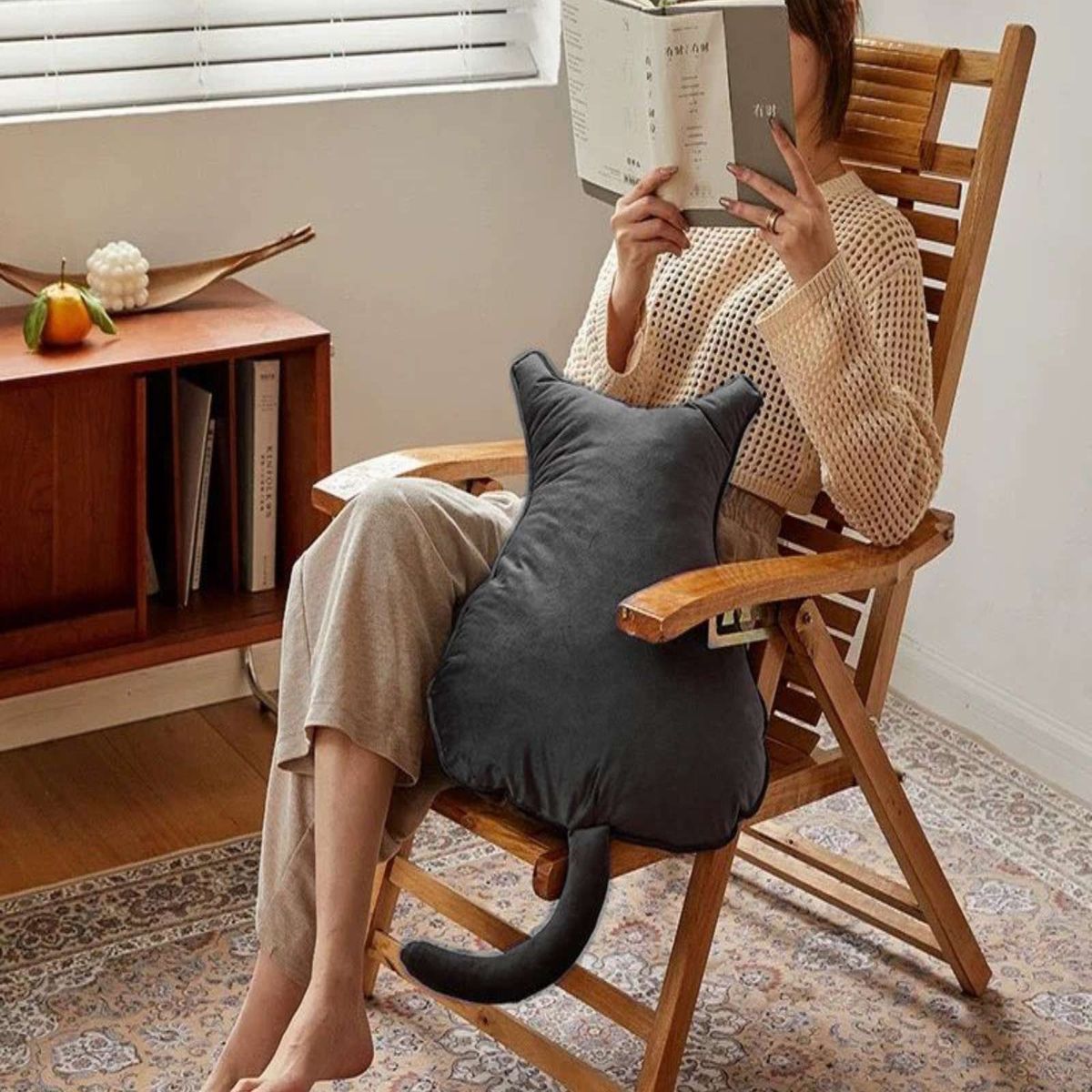 GENERICO - Cojin de Gato para decorar o apego para niños Extra Suave