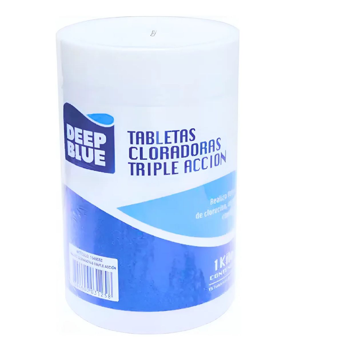 DEEP BLUE - Cloro Para Piscinas En Tabletas Triple Accion 1kg Todo En 1