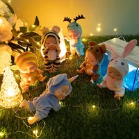 Set caja 6 muñeca pequeña 11cm reborn de silicona