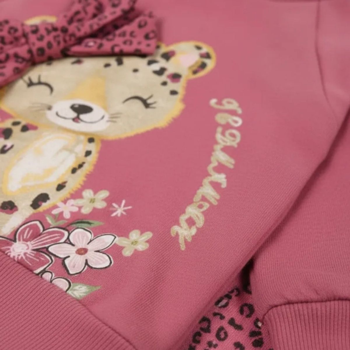 TEDMIMAK - Conjunto Bebé en Algodón Leoparda Uva